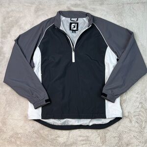 FootJoy Jacket Mens Large Gray Pullover Lightweight Windbreaker Golf Long Sleeve